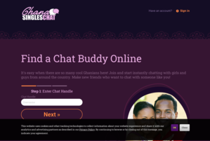 Ghana Singles Chat Homepage Image